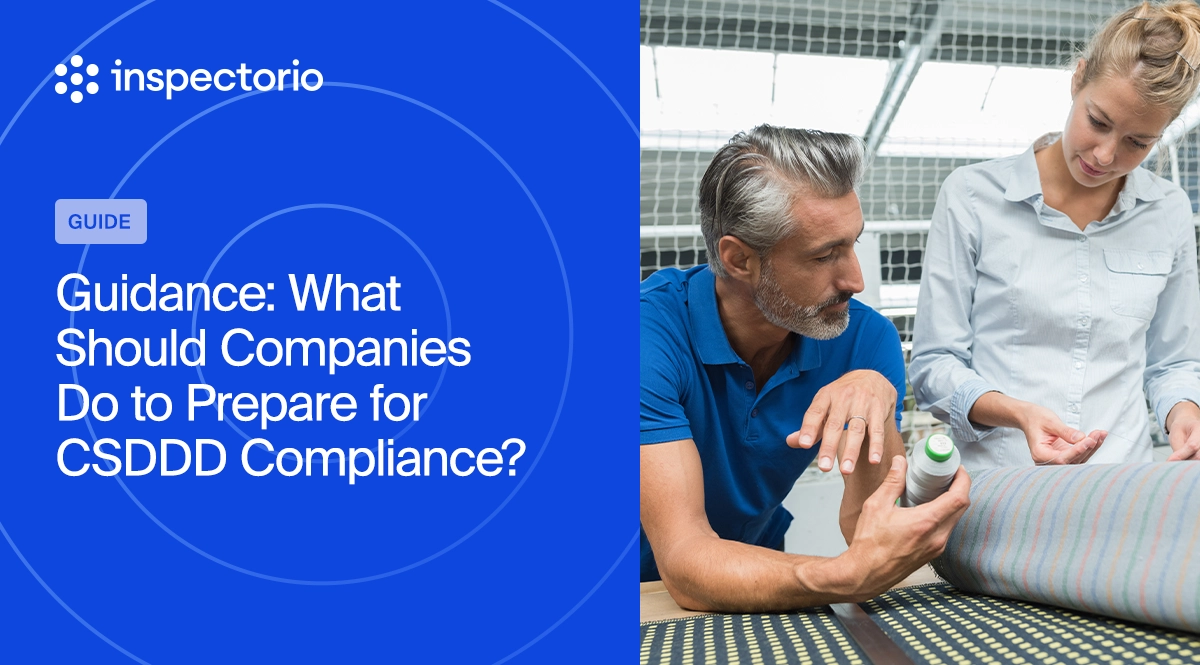 CSDDD compliance guidance: Team reviewing fabric samples.