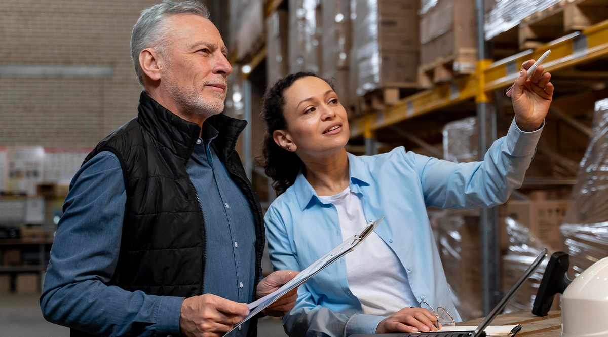 Warehouse managers discuss supply chain insights at RILA LINK 2026.